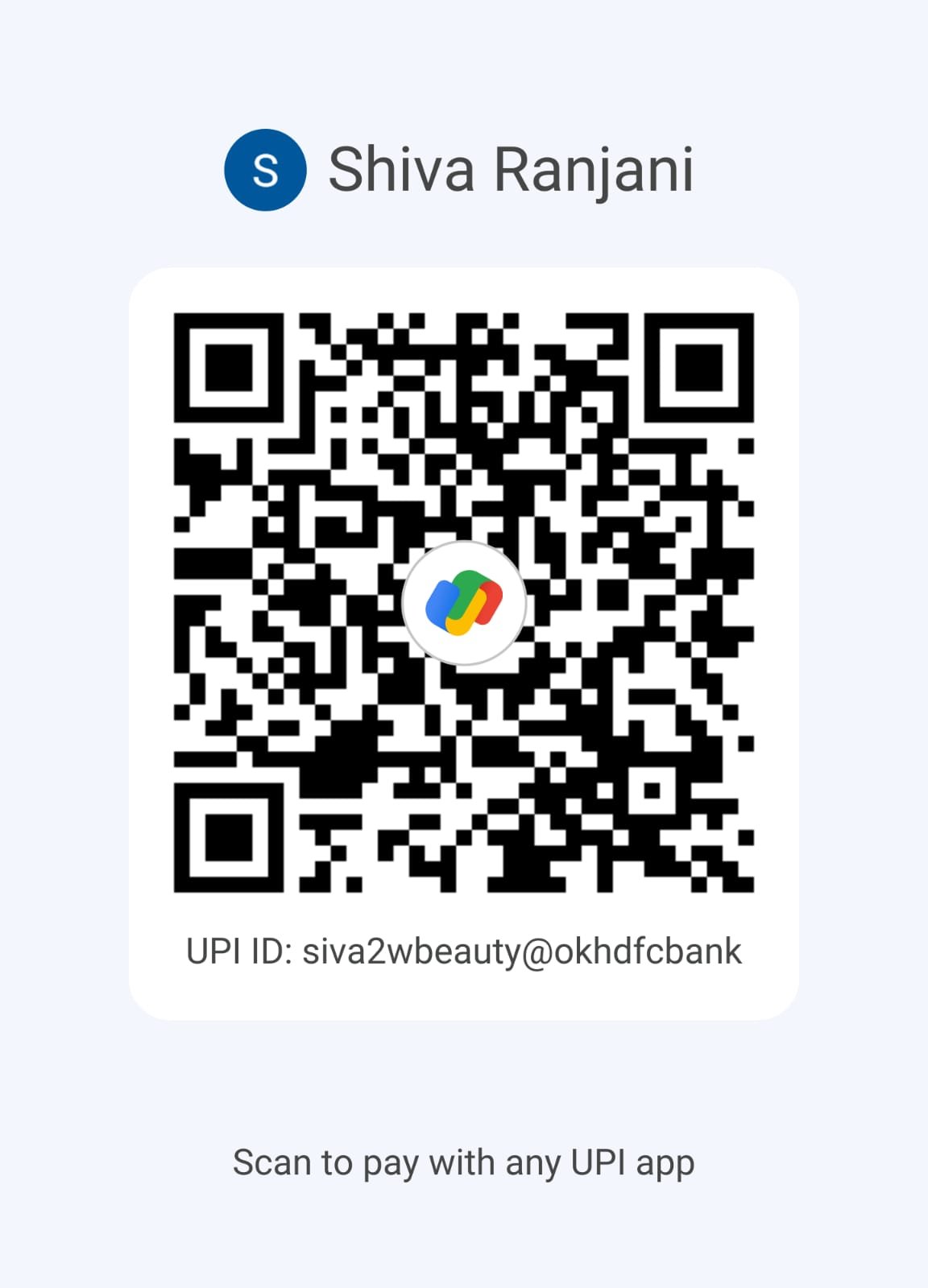 Google Pay Payment QR Code